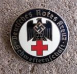 German WWII DRK Schwesternschaft Badge, Numbered Reverse