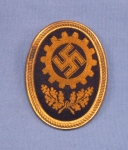 German WWII DAF Visor Hat Insignia