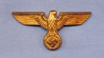 German WWII NSDAP Hat Eagle, Gilt, Polished Highlights