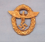 German WWII 1st Pattern Water Protection Police Hat Badge