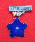 Photo: US Spanish American War Veteran Medal, 1st Illinois Infantry, Named, Cuba Vet 1898