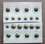 Photo: Insignia Metal US Civil War, Indian War Era, Infantry Officer Eagle-I Button Lot, 20 Total