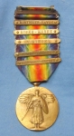 US WWI Victory Medal, Five Clasps, Montdidier-Noyen, Aisne-Marne