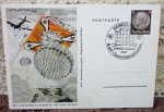 Photo: German WWII Postcard, Mit Unseren Fahnen ist der Sieg! Fallschirmjager, Hitler's B'day 1941 Cancel