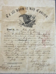 Photo: US Civil War Union Soldiers Discharge, Illinois Soldier, 30th Infantry Rgt