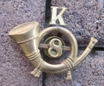 Photo: US SAW Era, Army Field Musician Hat Emblem, 1896-1902, 8 K