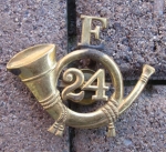 Photo: US SAW Era, Army Field Musician Hat Emblem, 1896-1902, 24 E