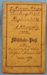 Photo: German Franco-Prussian War Combat Veteran Militar-Pass, 39th Rgt