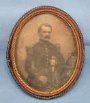 Photo: French 2nd Empire Era, Infantry Officer Daguerreotype, Oval Frame