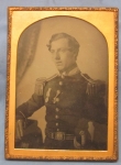 Photo: British Crimean War Era 1/2 Plate Ferrotype, Royal Navy Officer & Medal