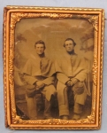 Photo: US Civil War 1/4 Plate Tintype, Soldiers in Overcoats