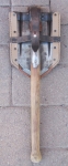 Photo: German WWII Folding Shovel, 1940 Dated Blade, Replica Carrier