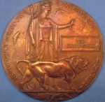 Photo: British WWI Death Penny, Scottish Soldier, Named, Neil Cunningham