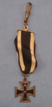 Photo: German WWI Patriotic Iron Cross 2nd Class Watch Fob