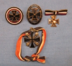 Photo: German WWI Patriotic Enameled Badge Lot, Four Pieces