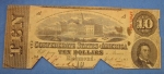 Photo: US Civil War Confederate Ten Dollar Bill, Richmond 1863