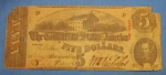 Photo: US Civil War Confederate Five Dollar Bill, Richmond 1863