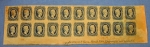 Photo: US Civil War, Uncut Sheet of 20 Confederate 10 Cent Postage Stamps