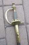 Photo: German Imperial Era, Old Model Infantry Officers Sword, Etched Blade