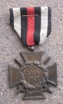 Photo: German WWII Hindenburg Cross with Swords, Maker Marked