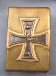 Photo: German WWI Trench Art Match Safe, Iron Cross, Identified