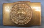 Photo: German WWI Trench Art Belt Buckle, Shell Brass