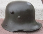 Photo: German WWI M1916 Steel Helmet, Original Paint, BF64